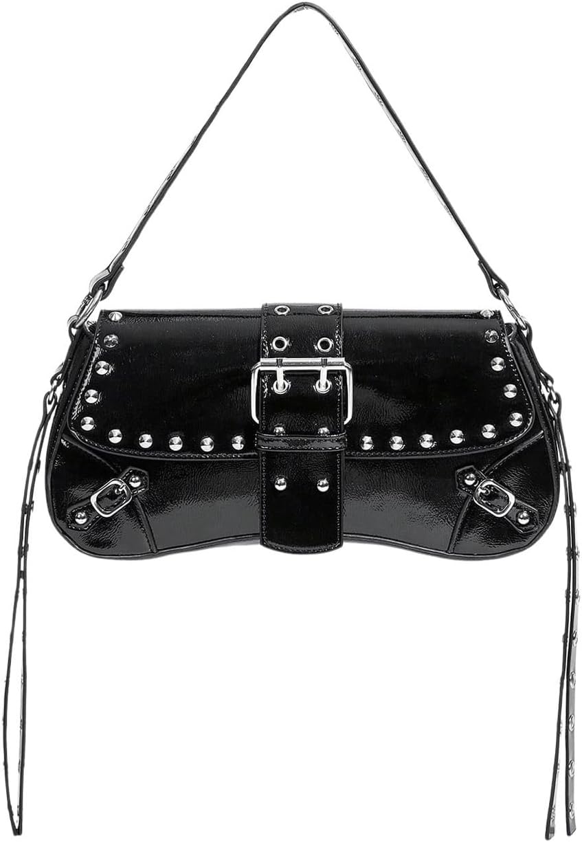 Trendy Goth Leather Shoulder Bag