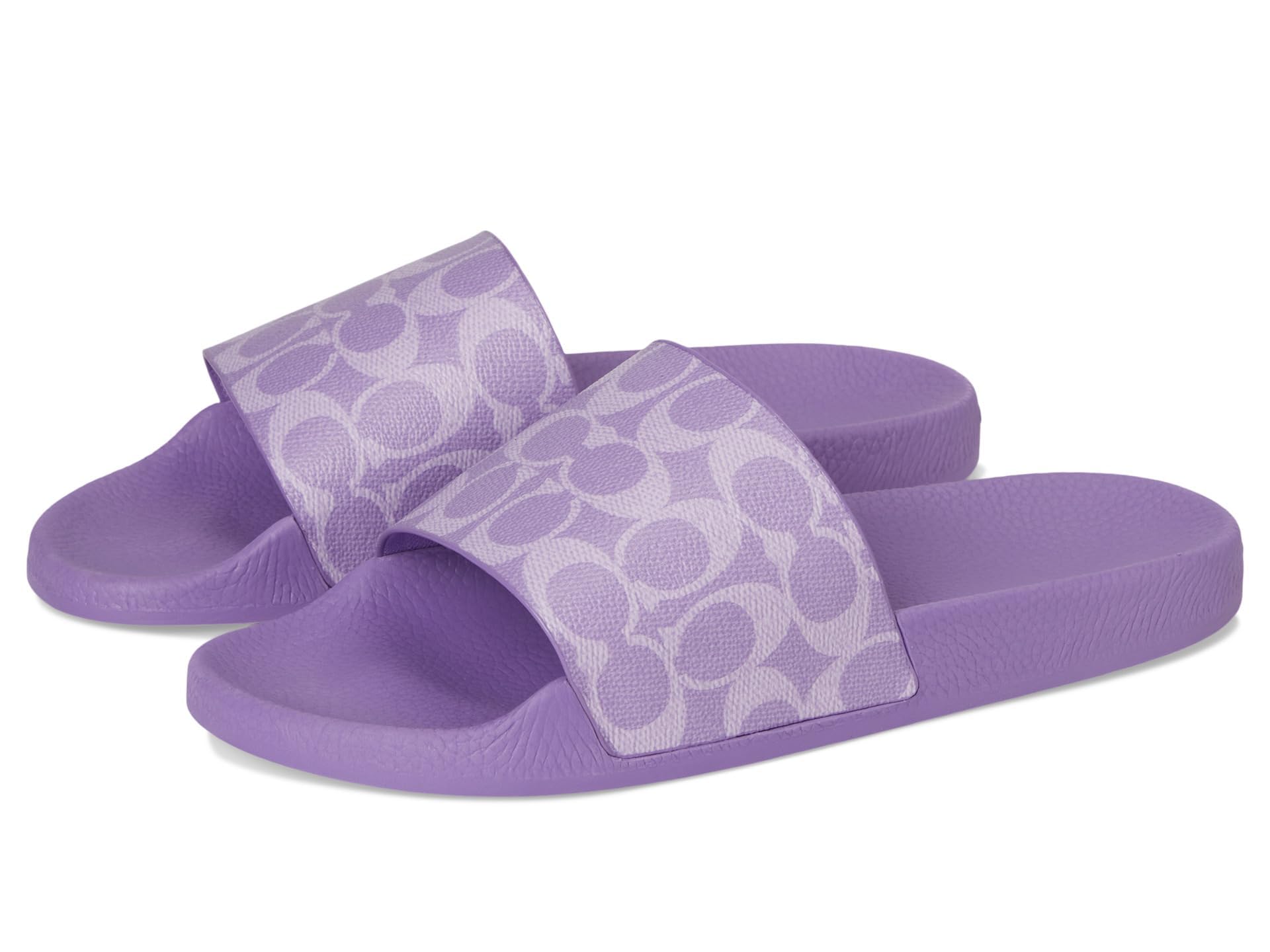 COACH Women's Udele Coated Canvas Slides