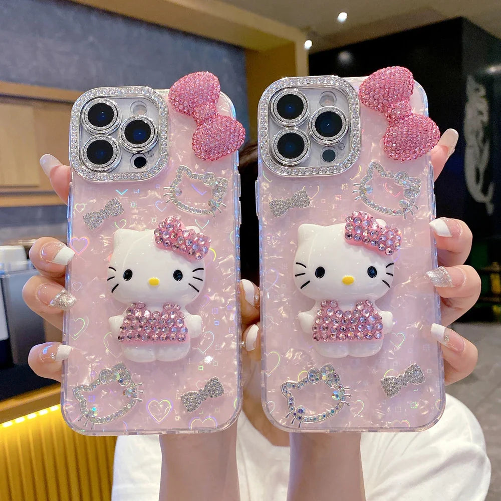 Adorable Hello Kitty Glitter Case
