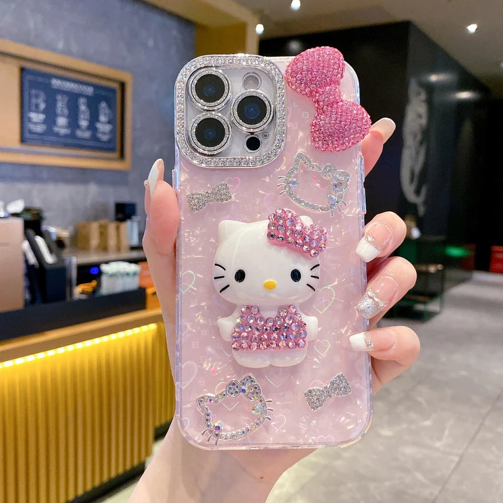 Adorable Hello Kitty Glitter Case