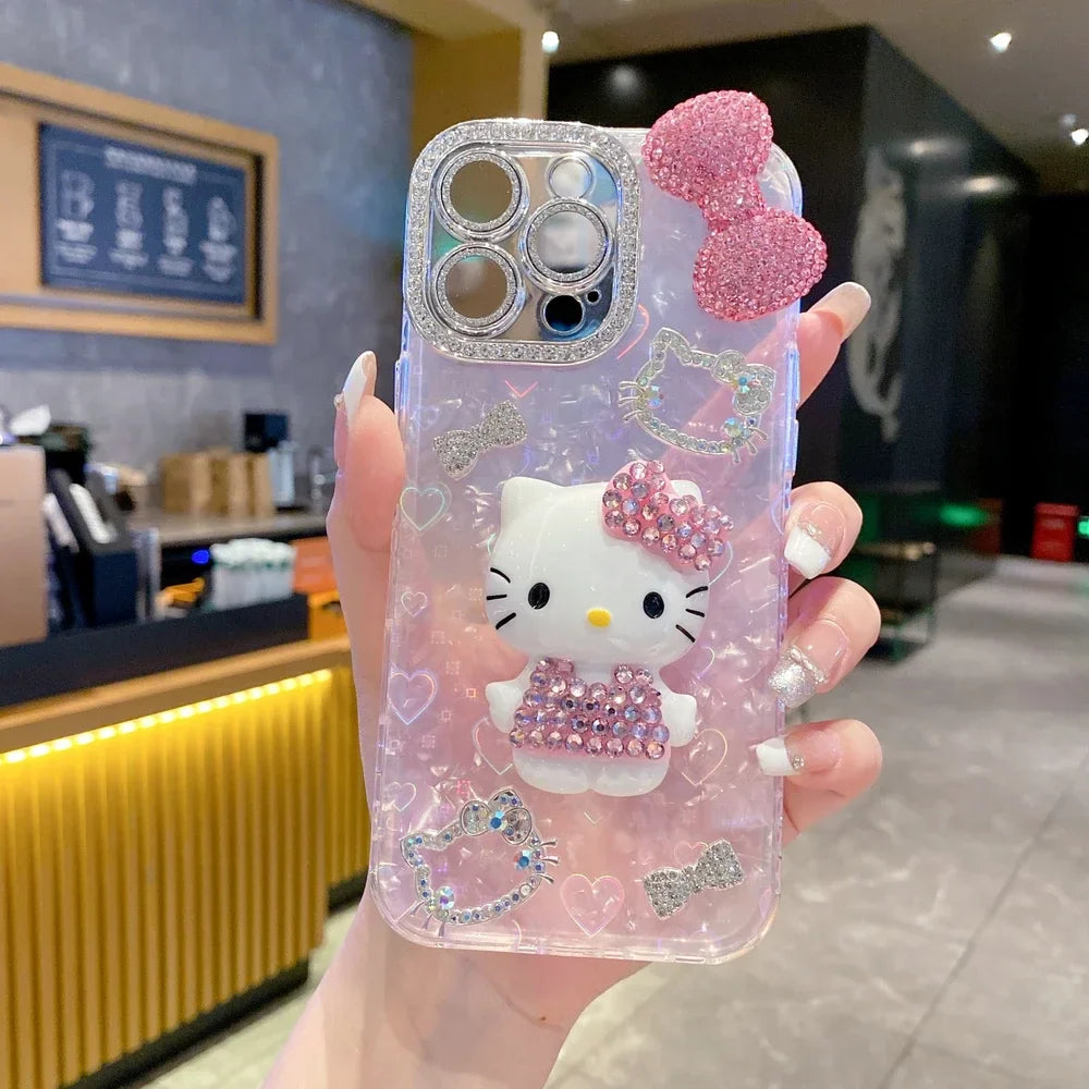 Adorable Hello Kitty Glitter Case